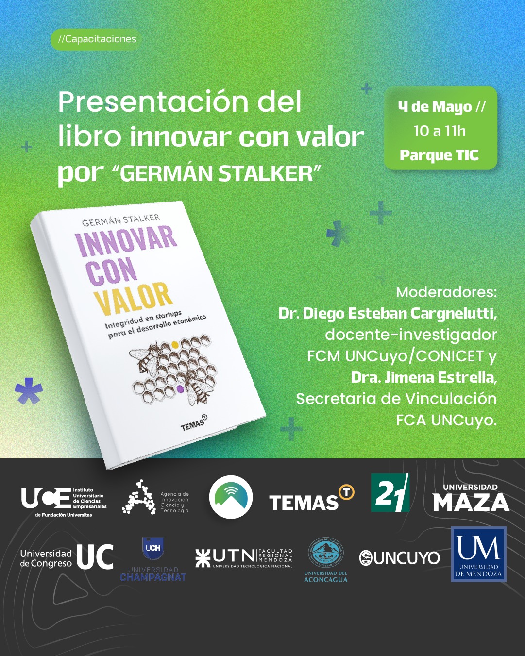 Presentación del libro "Innovar con Valor" de Germán Stalker.